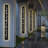 60 Inch Long Strip Modern LED Outdoor Wall Light Fixture 5.1In Wide Outdoor Garage Lights, 2 Pack Black Wall Mount Lighting Fixture Exterior Wall Sconce 3000K For House Garage Patio-445450144-445450148