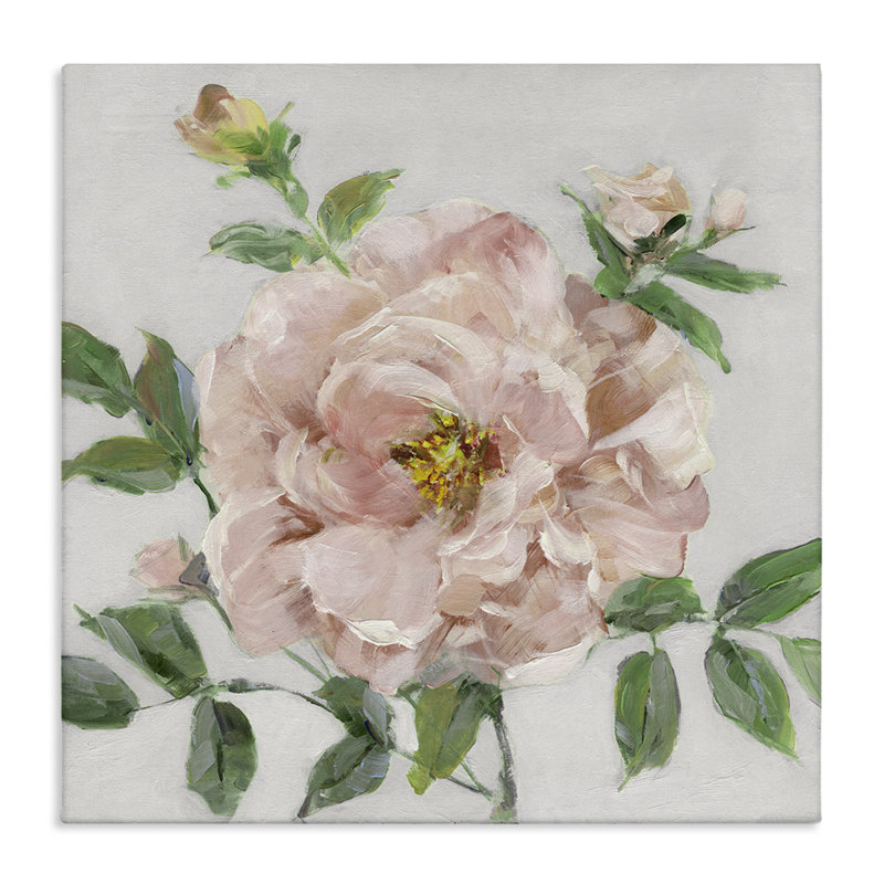 Toile d'œillet rose, conception de Sally Swatland, H 17 po x l 17 po
