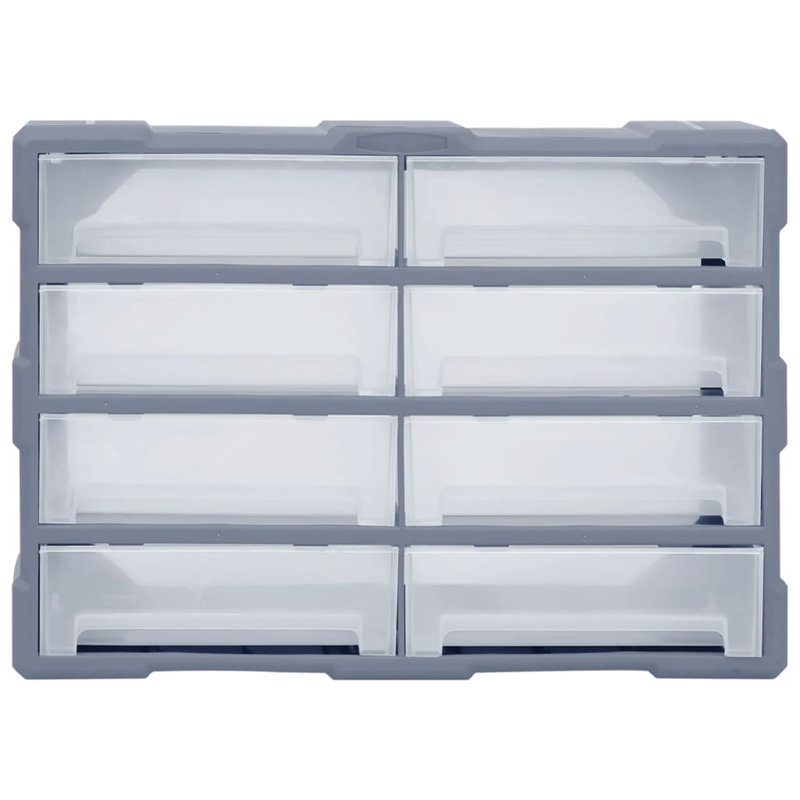 8 Drawer Storage Drawer, Grey