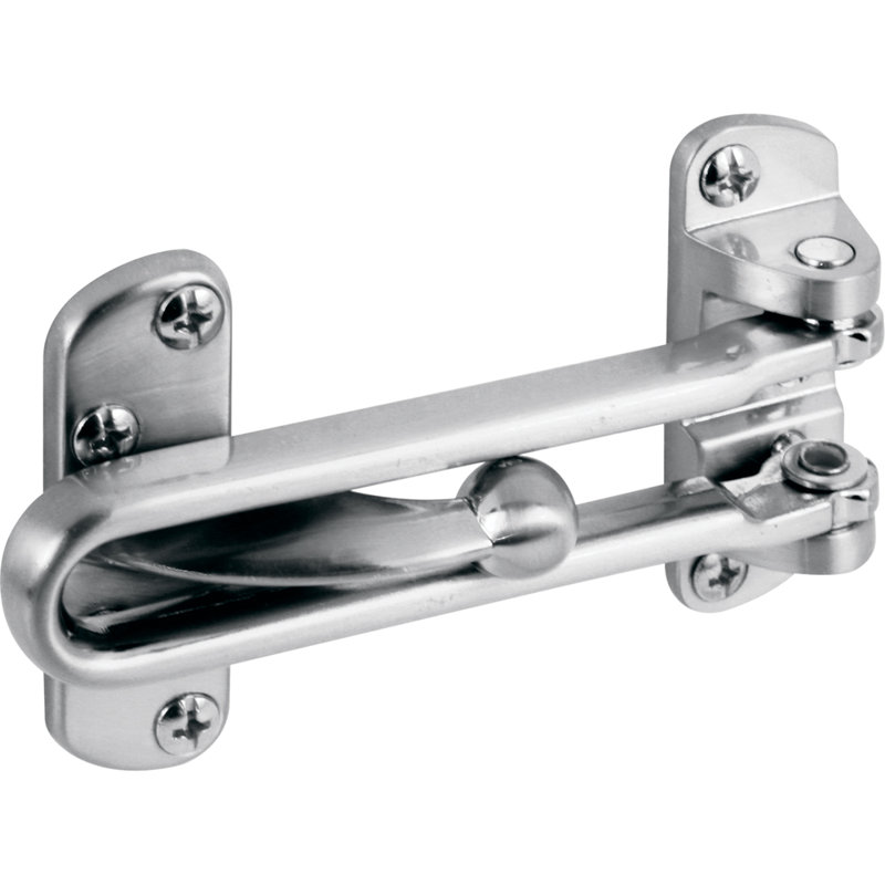 Boulon de surface, 4 po, laiton massif, finition nickel satiné (paquet simple), Chrome