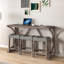 Ensemble de table de bar industriel avec prise de courant, tabourets confortables et assemblage facile pour les espaces de vie modernes