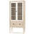 Casual Display Bookcase In Sand Colored Finish With Storage Feature Veneers Color 2 Shelves And Function