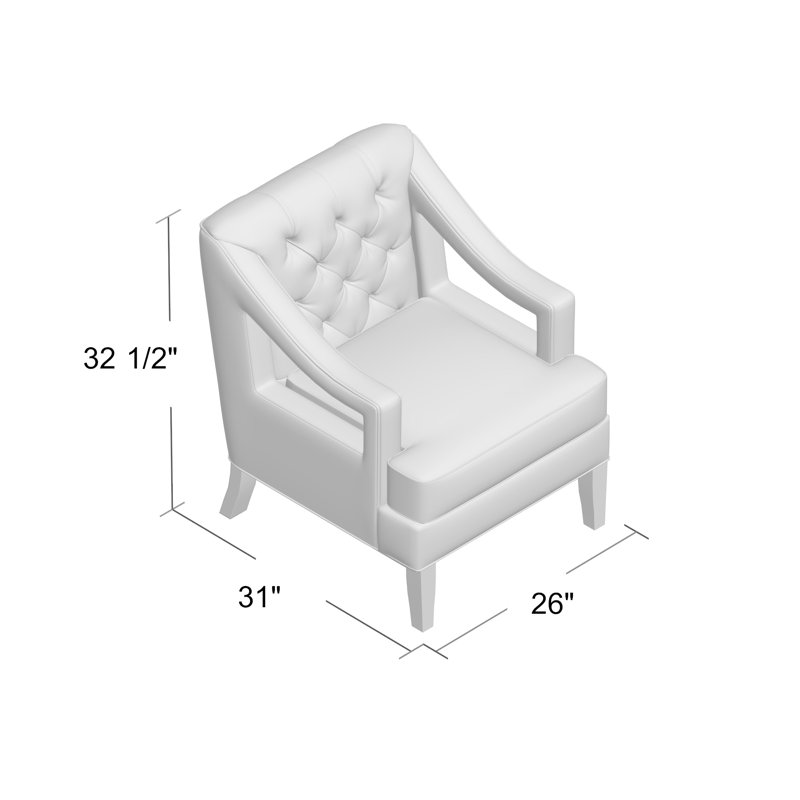 Fauteuil 26 po, Elizabeth Elizabeth, Brun décontracté