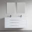 Meuble-lavabo mural double 61 po avec surface solide 61 po-93549455-93549456