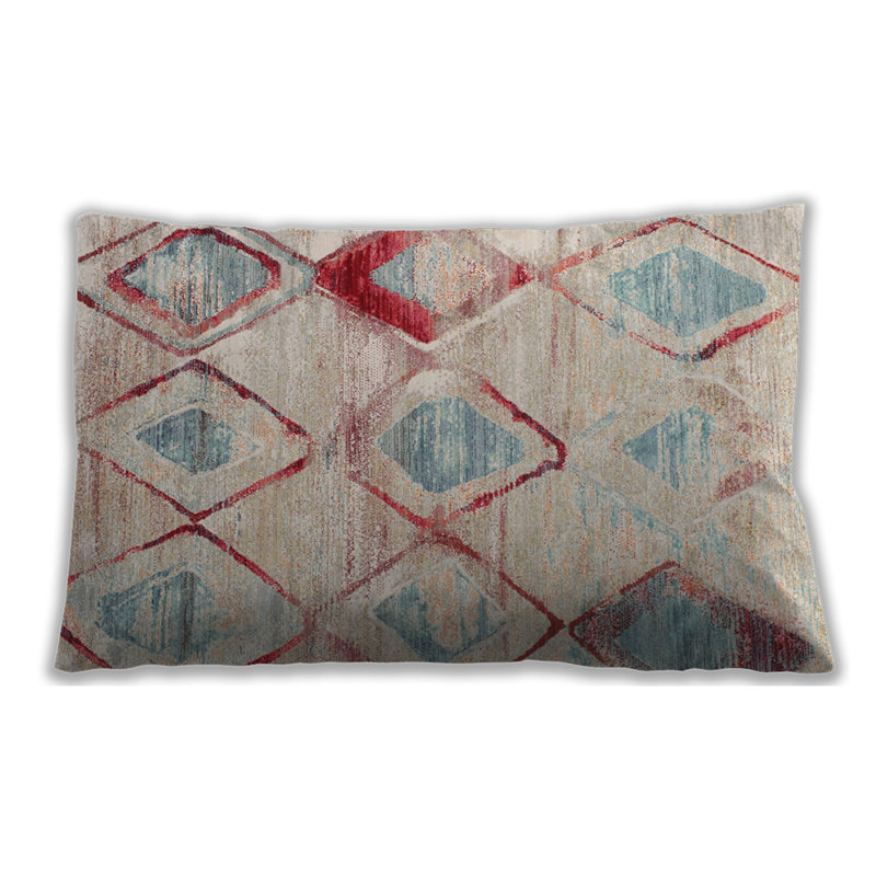 Geometric Throw Pillow, Microsuede