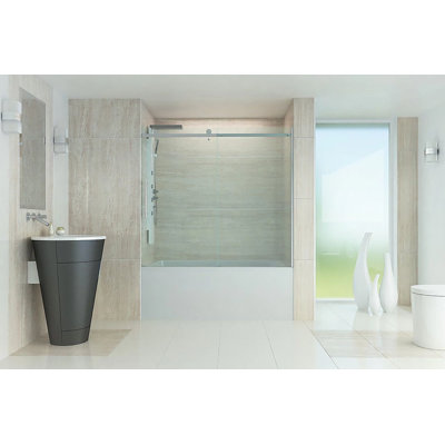 59.5'' - W x 56'' H Door Semi-Frameless Tub Door with