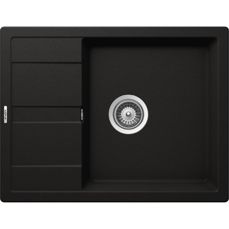Schock Single Bowl Inset Kitchen Sink, Nero
