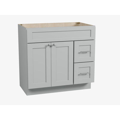 Disar 36'' Bathroom Vanity Base Only in White