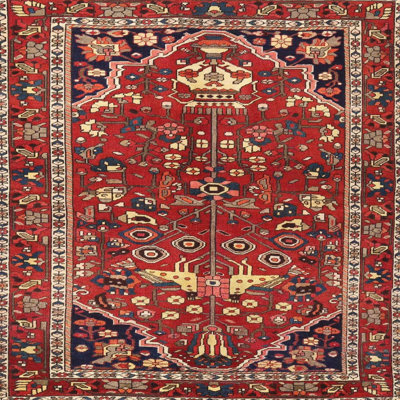 Tapis traditionnel rouge / noir