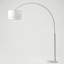 Mason 81 in. Modern Adjustable LED Arched Standing Floor Lamp with Fabric Drum Shade and Weighted Marble Base-1669577600