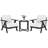 Outdoor Aluminum 3-piece Armchair Set with End Table-Beige-122710929