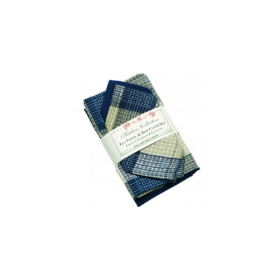 Cotton Waffle Kitchen Towel Linen Set