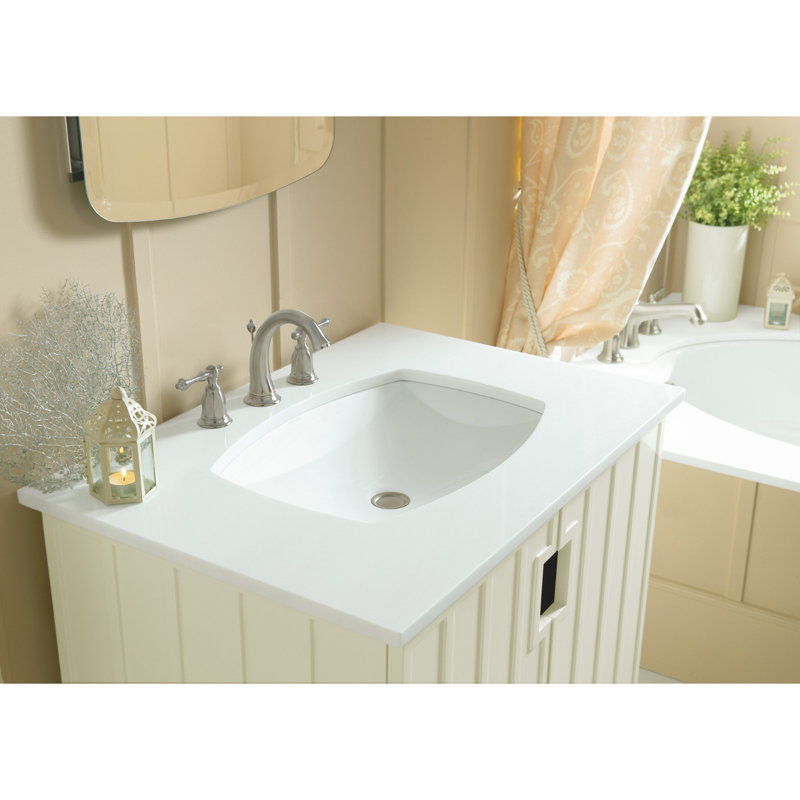 Kelston® Ceramic Specialty Undermount Bathroom Sink with Overflow, Black Black™