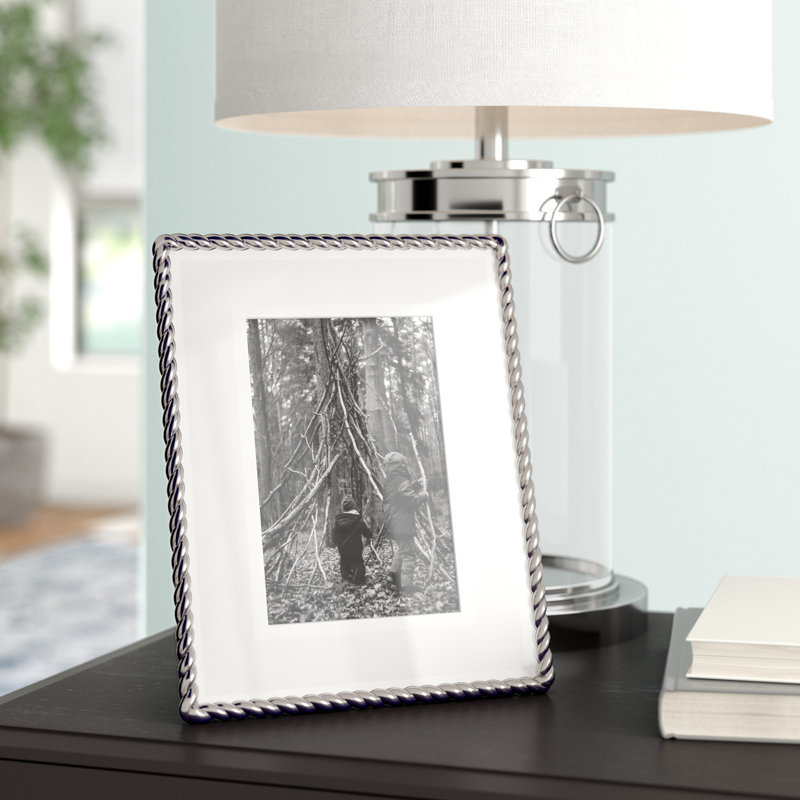 Aricka Silver Metal Beaded Picture Frame, 8" x 10"