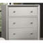 Luxueux commode 1 pièce nickel brossé sur poignées 4 tiroirs à queue d'aronde anglaise avec glissières en métal finition champagne