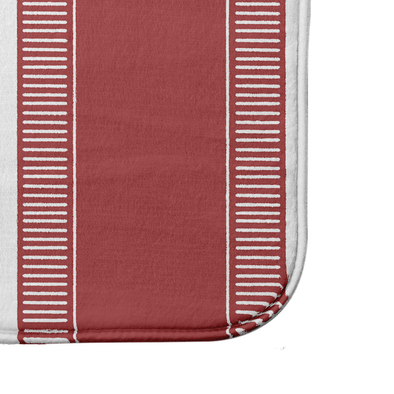 Tapis de bain Josephine, l 34 po x L 21 po, Rouge