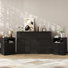 Meserve 3-Piece Bedroom Set - 6 Drawer 47.2" W Double Dresser & 2 2-Drawer Nightstand Set With Charging Station