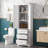 Tall Storage Cabinet with 3 Drawers & Adjustable Shelves - Multi-Use Bathroom, Office & Kitchen Organizer, Anti-Tip Design-2108360242
