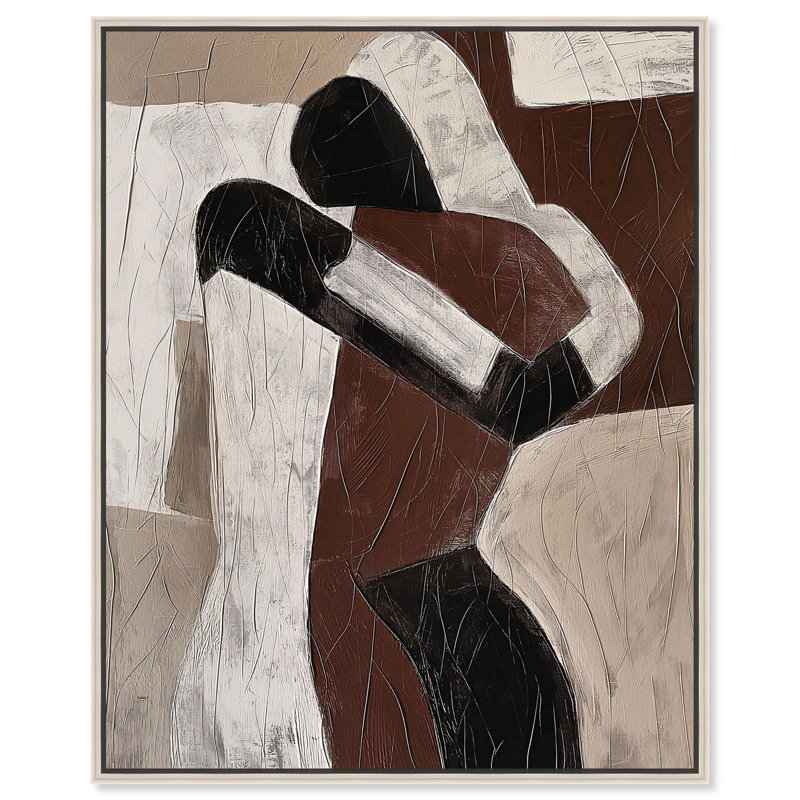 Toile inextensible II par Art Remedy, Noir, H 21 po x l 17 po, Cadre flottant