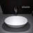 55" Matte White Freestanding Bathtub Deep Soak Oval Design, Solid Surface & Built-In Chrome Drain