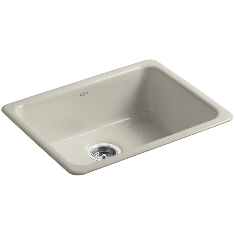 IronTones® 24.25" L x 19" W x 8" Dual Mount Kitchen Sink, Sandbar