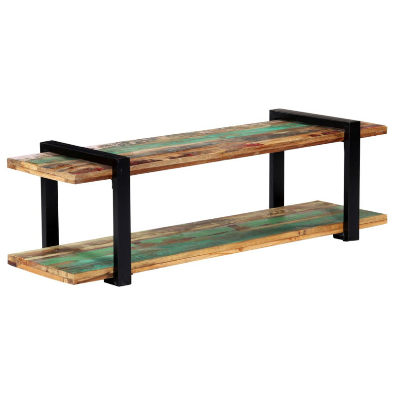 Arguelles TV Stand, Beige/Blue/Black