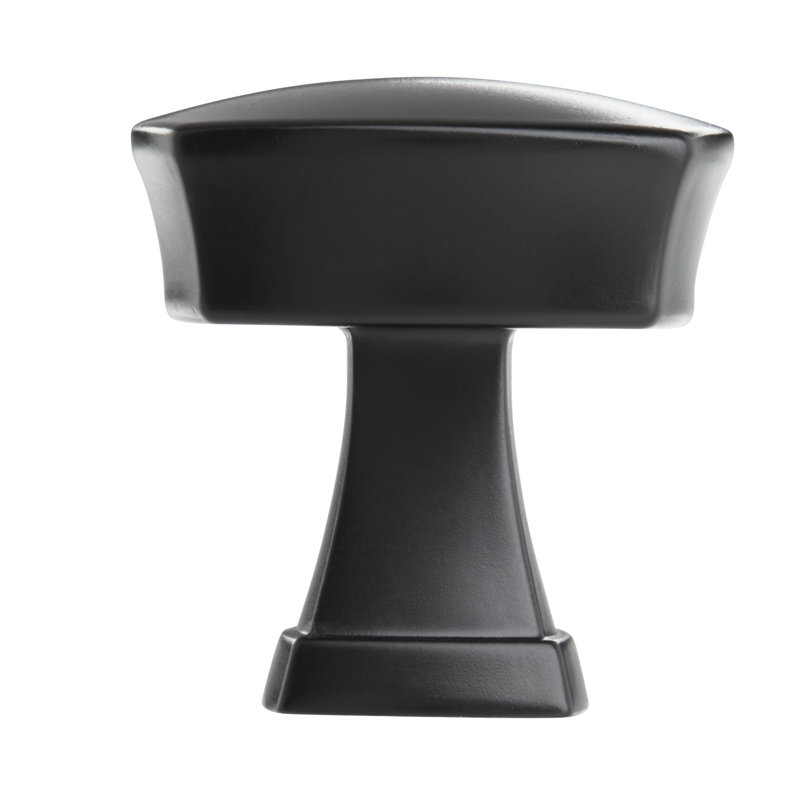 Stature 1-1/4 inch (32mm) Length Matte Black Cabinet Knob, Matte Black