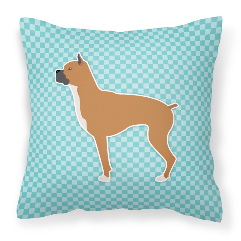 Coussin décoratif intérieur/extérieur boxer, H 18 po x l 18 po x P 3 po, Bleu