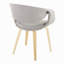 Chaise rembourrée en bois et tissu gris - ensemble de 2-103194654