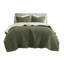 Ensembles de literie luxueux en chenille tricotée gaufrée de couleur olive, double / grand, confortable et élégant