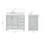 Ensemble de meuble-lavabo simple 43 po avec plateau Abshire-93359420