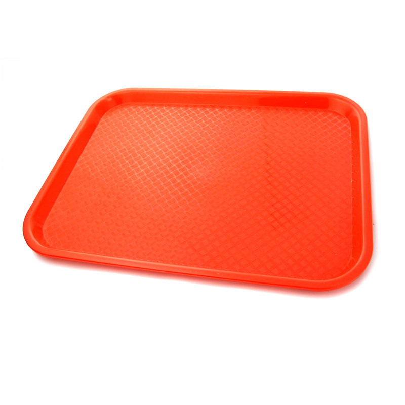New Star Food Service Plastic Platter, Red, 0.5"H x 14"W x 18"L