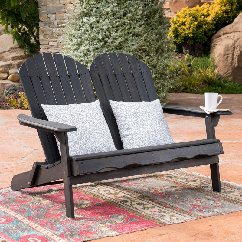 MALIBU ADIRONDACK LOVESEAT, Dark Gray