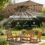 Parasol de cour arrière, parasol de table d'extérieur à 3 niveaux, parasol de patio extérieur (seulement parasol)-133600121