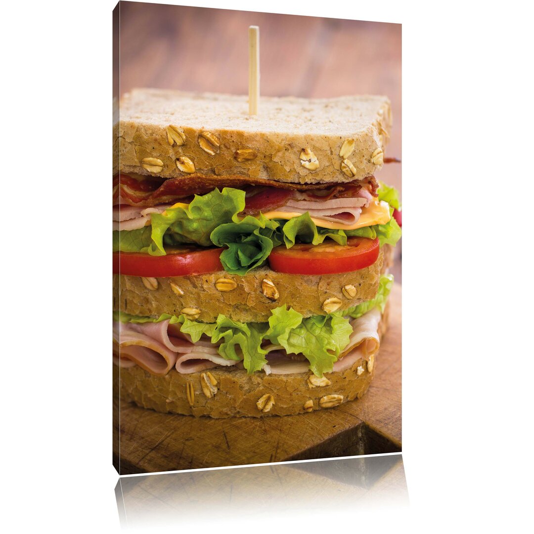 Leinwandbild Doppeldecker Sandwich