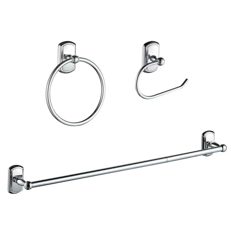 3 - Piece Bathroom Hardware Set, Chrome