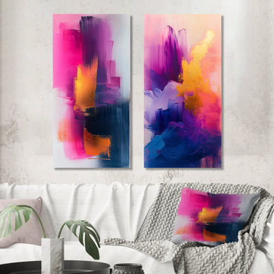 «Gold Ethereal Dream I - Line Art», ensemble de 2 reproductions de décorations murales en métal