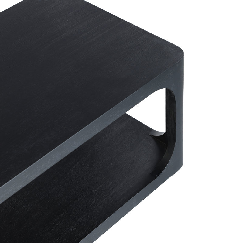 Table basse Sybil, H 16 po x l 42 po x P 22 po, Noir