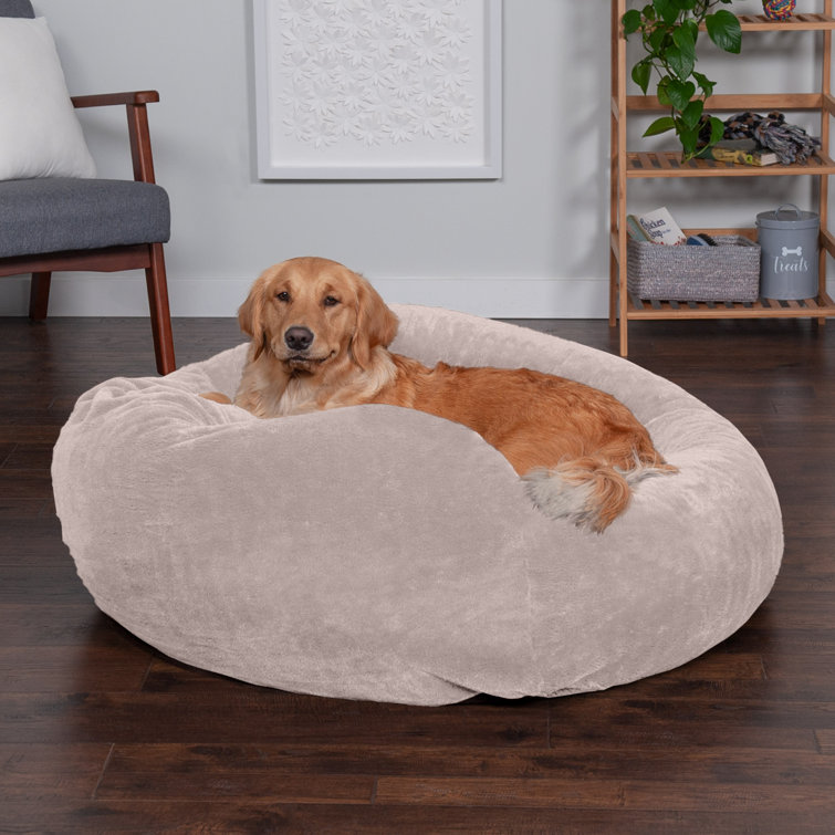 FurHaven Pet Round Plush Ball Dog Bed Shell