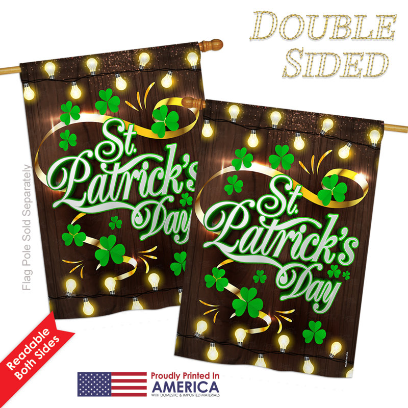 Double-Sided St. Patrick's Day Polyester House Flag