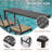 Outdoor Hdpe+Metal Frame 3-Piece Patio Bar Set, Balcony bar set, With Cover