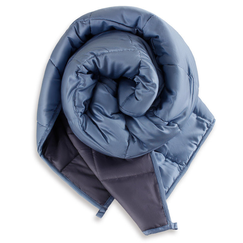  Jeté en coton pour enfants, 80" L x 60" W, Blue & Gray, 20 Ibs