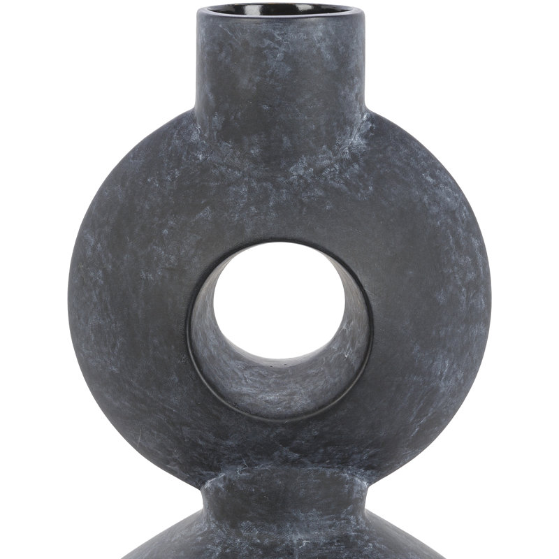 Vase de table en céramique Fitzpatrick, Gris anthracite