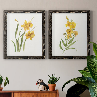 " Ochre Botanical I " 2 - Pieces
