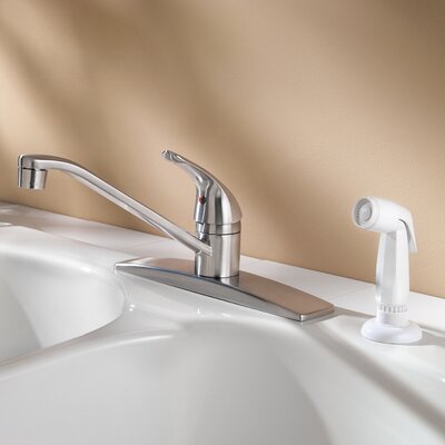 Pfirst Series Single Handle Deck Mounted Kitchen Faucet with Side Spray -  Pfister, G134-4444