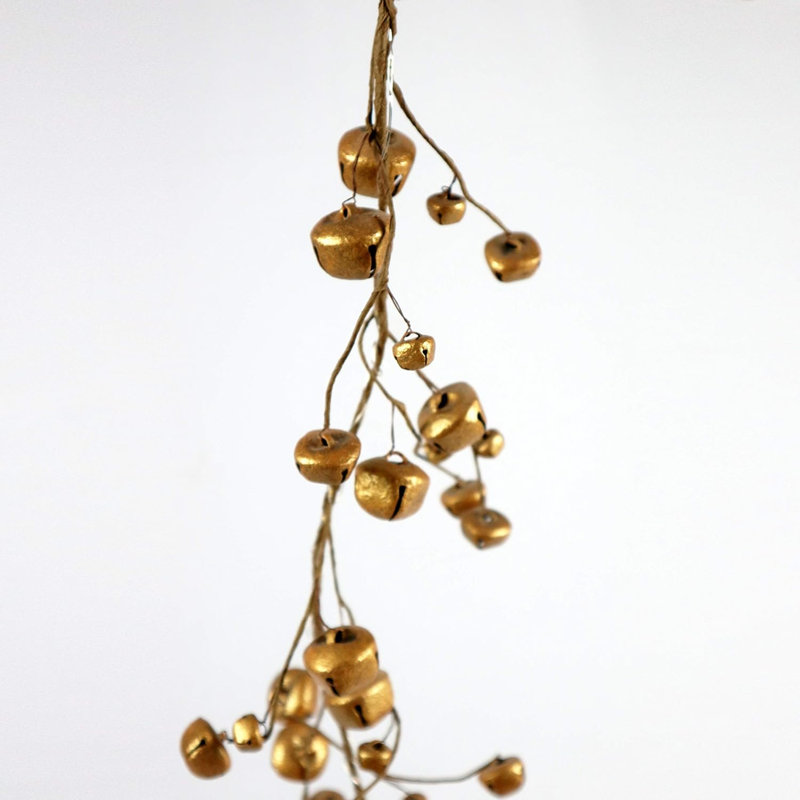 35cm Lighted Faux Garland with Lights, Gold