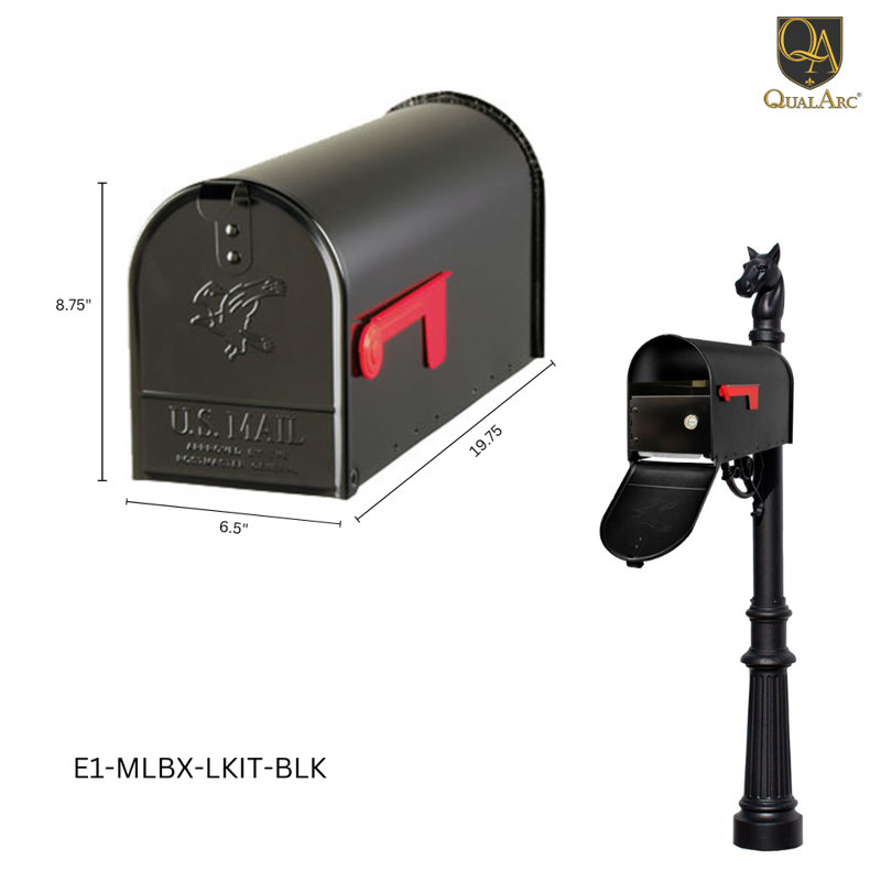 Hanford Aluminum Post Mounted Mailbox, Yes
