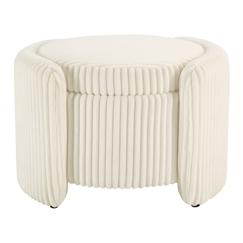 Tessio Storage Ottoman, Beige