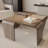  Modern Walnut Square Modular Curved Solid Wood Coffee Table,Side Table,Easy Assembly