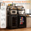 Mini armoire de réfrigérateur à 4 niveaux avec rangement pour le bureau et le salon, rangement rétro à structure solide et trous réglables, salle de cuisine adaptée